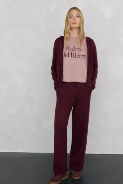 Pedro del Hierro T-Shirts-Camiseta esportiva oversized com logo Rosa