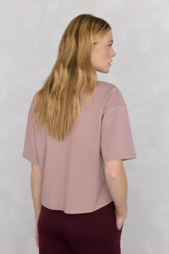 Pedro del Hierro T-Shirts-Camiseta esportiva oversized com logo Rosa