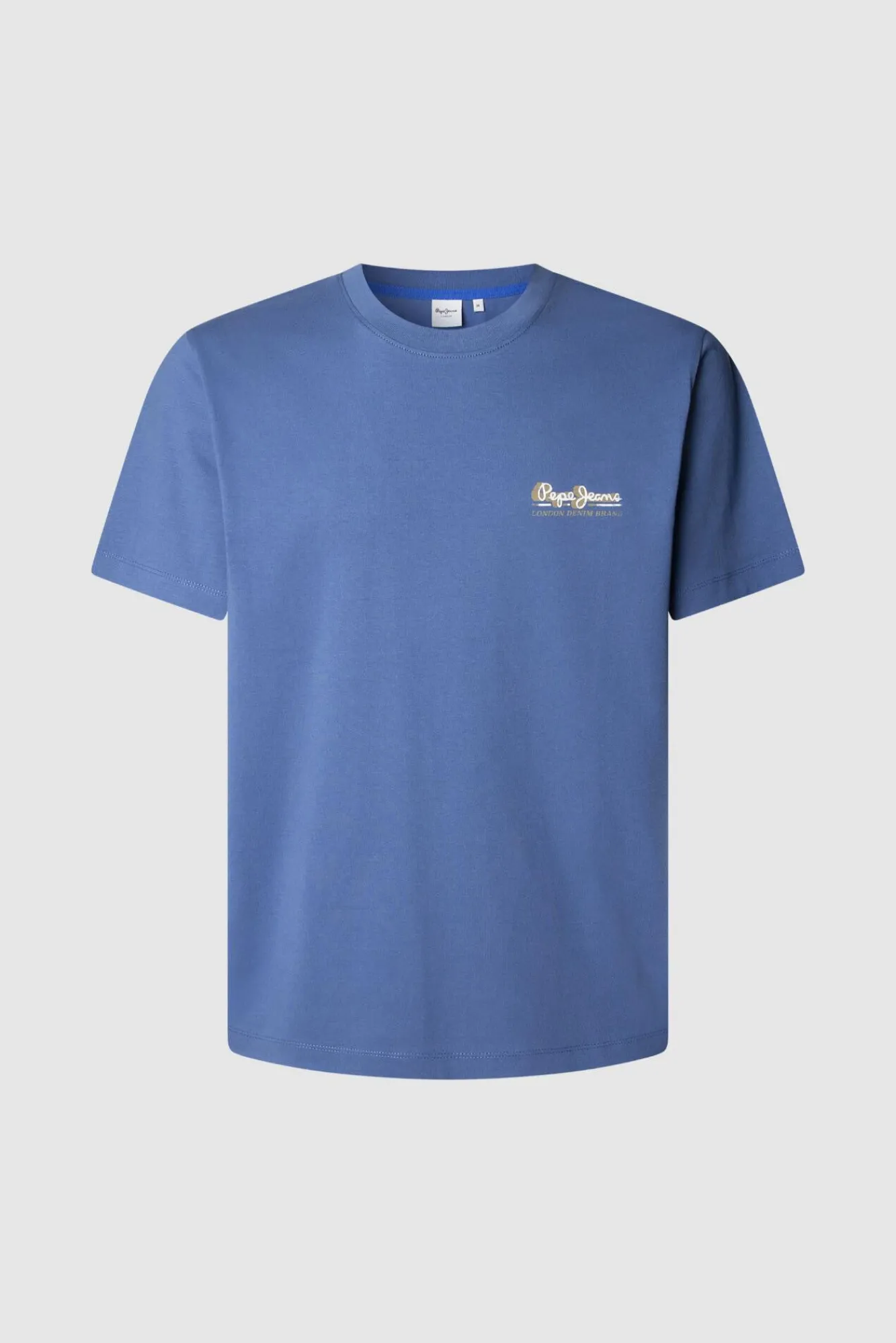 Pepe Jeans T-Shirts-Camiseta estampada com logotipo de corte regular azul