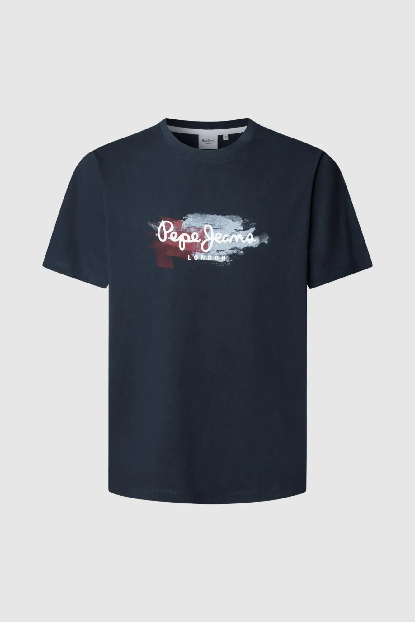 Pepe Jeans T-Shirts-Camiseta estampada com logotipo de corte regular azul