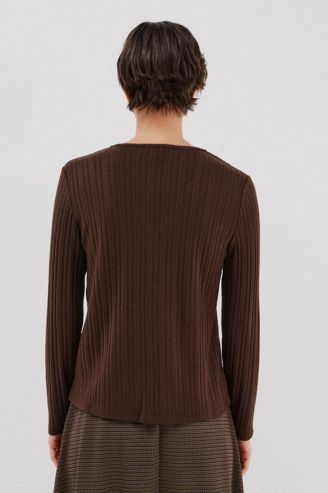 Cortefiel T-Shirts-Camiseta estruturada Baker's Castanho