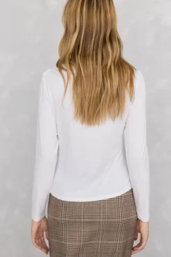 Pedro del Hierro T-Shirts-Camiseta esvoaçante com punhos Branco