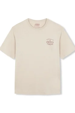 OOTO T-Shirts-Camiseta gráfica lavada Tostado