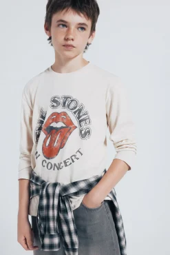 Springfield Kids T-Shirts-Camiseta infantil de manga comprida dos Rolling Stones estampado