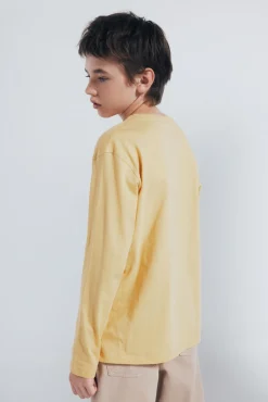 Springfield Kids T-Shirts-Camiseta manga comprida árvore amarela para meninos amarelo