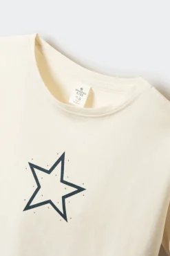 Springfield Kids T-Shirts-Camiseta manga curta de estrela branco