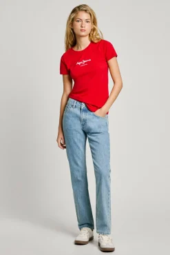 Pepe Jeans T-Shirts-Camiseta manga curta New Virginia SSN vermelho