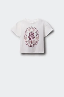 Springfield Kids T-Shirts-Camiseta manga curta para menina Stay Wild bege