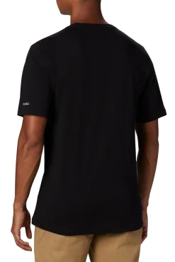 Columbia T-Shirts|Desporto-Camiseta masculina de manga curta de algodão orgânico Basic Logo™ da para homem preto