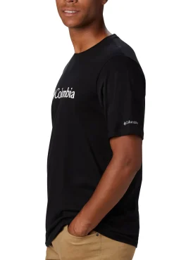 Columbia T-Shirts|Desporto-Camiseta masculina de manga curta de algodão orgânico Basic Logo™ da para homem preto