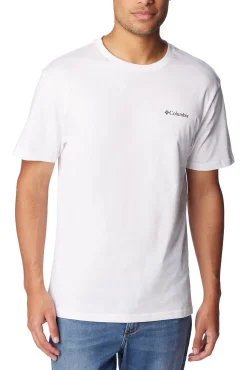 Columbia T-Shirts-Camiseta masculina de manga curta de algodão orgânico Basic Logo™ da para homem branco