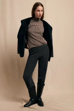 Slowlove T-Shirts-Camiseta melange de gola alta Azul