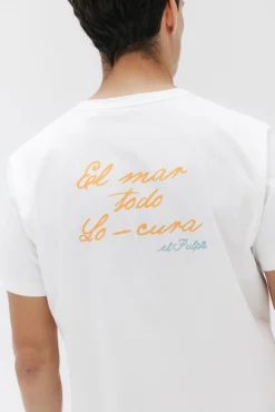 elPulpo T-Shirts-Camiseta O mar cura tudo Branco