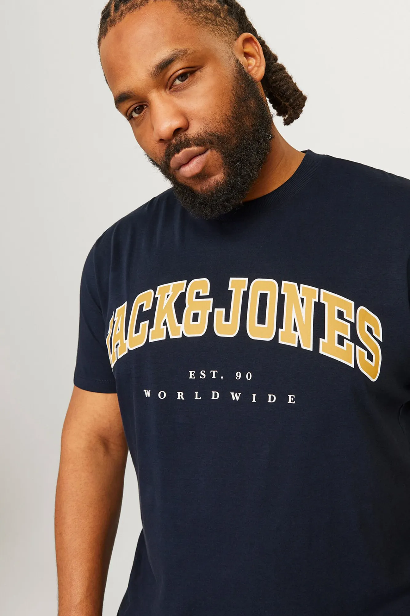 Jack & Jones PLUS T-Shirts-Camiseta PLUS de corte regular azul