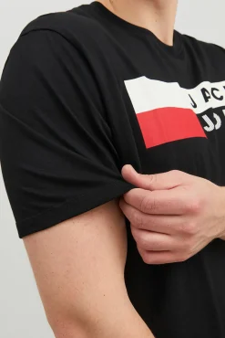 Jack & Jones PLUS T-Shirts-Camiseta PLUS de corte regular preto