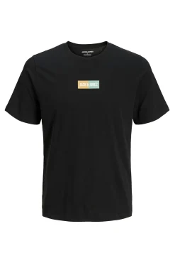Jack & Jones PLUS T-Shirts-Camiseta PLUS de corte regular preto