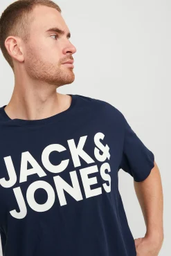 Jack & Jones PLUS T-Shirts-Camiseta PLUS de corte regular azul