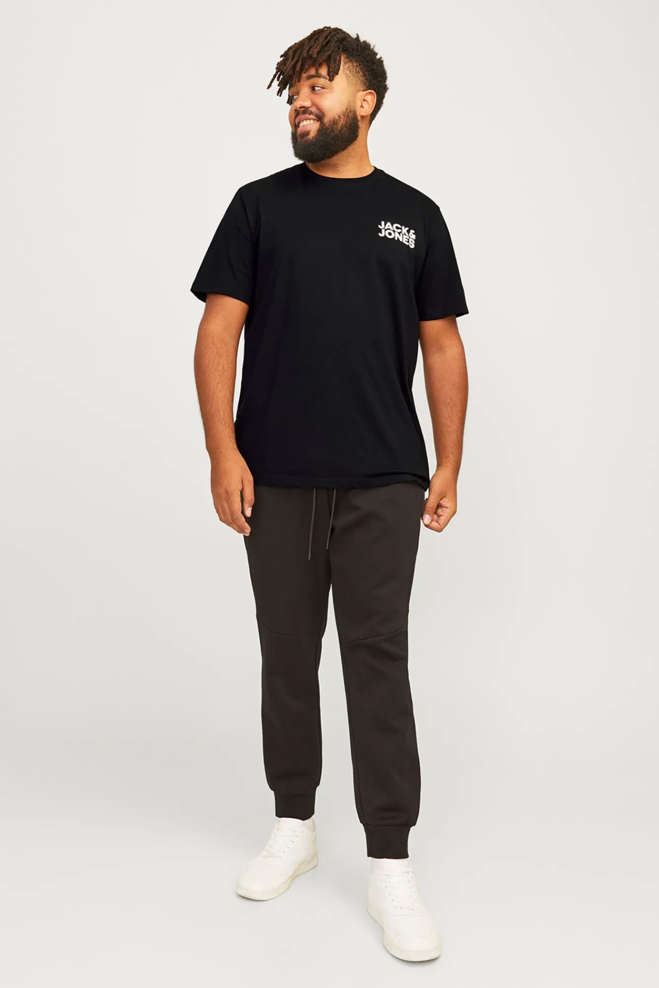 Jack & Jones PLUS T-Shirts-Camiseta PLUS de corte regular cinzento