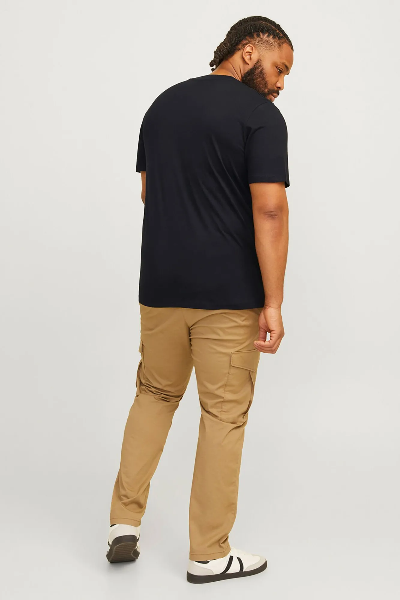 Jack & Jones PLUS T-Shirts-Camiseta PLUS de corte regular preto