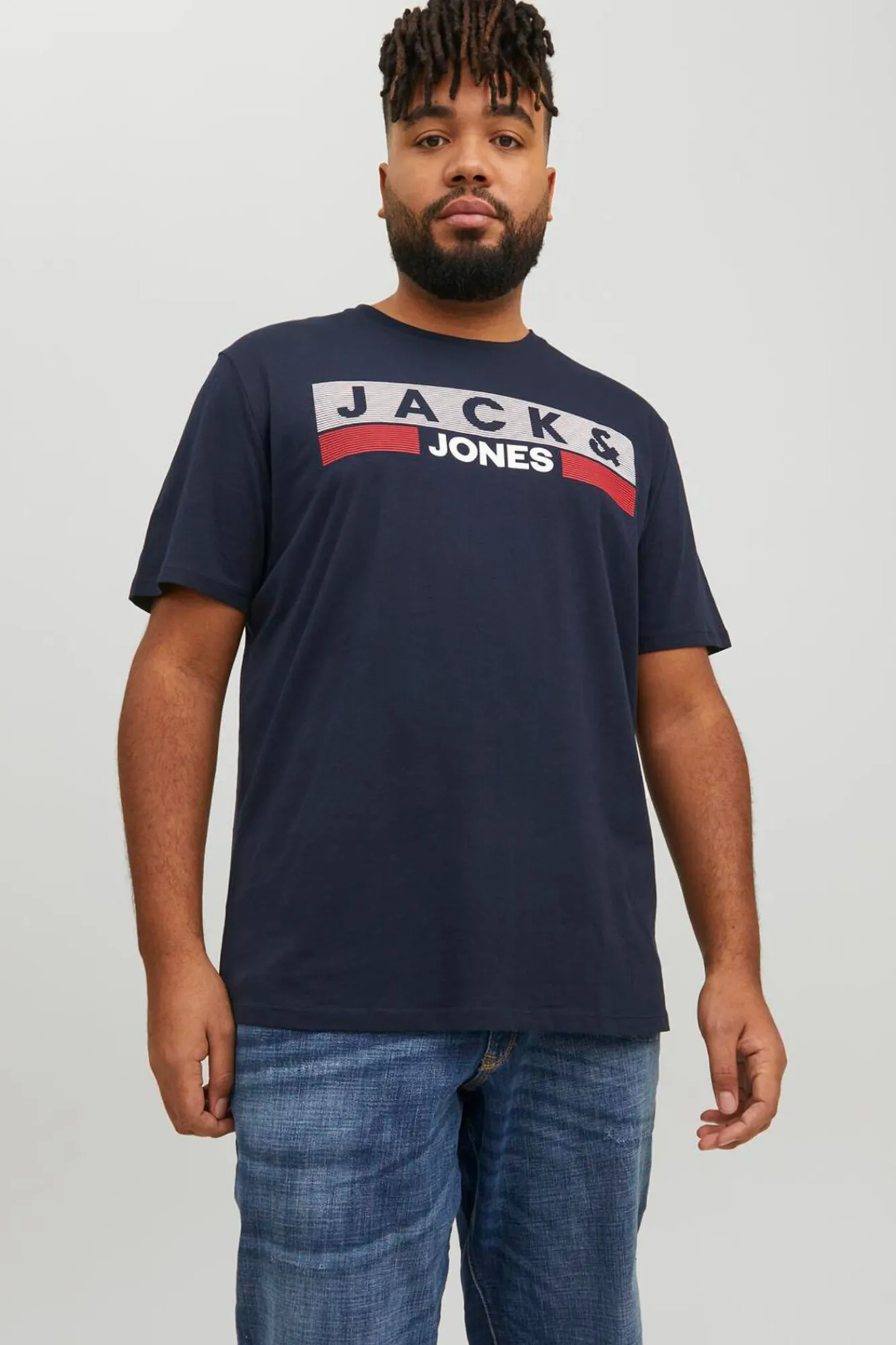 Jack & Jones PLUS T-Shirts-Camiseta PLUS de corte regular azul