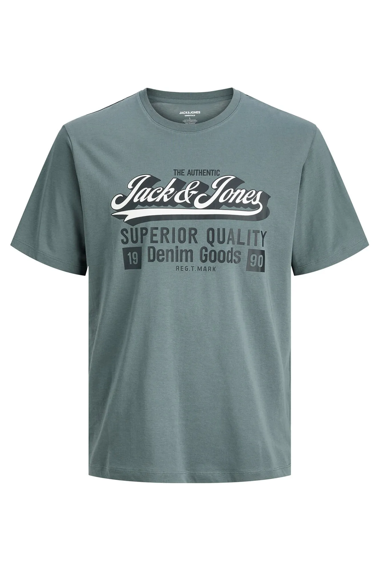 Jack & Jones PLUS T-Shirts-Camiseta PLUS de corte regular cinzento