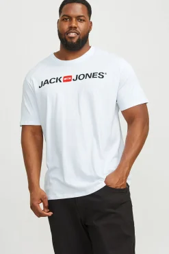 Jack & Jones PLUS T-Shirts-Camiseta PLUS de corte regular branco