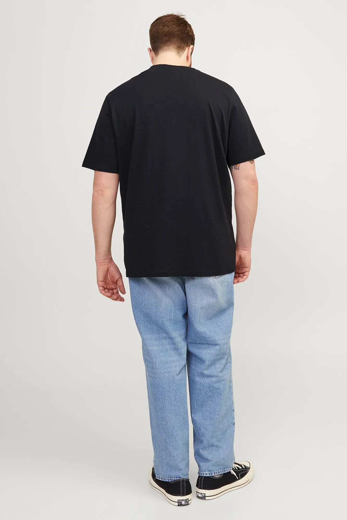 Jack & Jones PLUS T-Shirts-Camiseta PLUS de corte regular preto