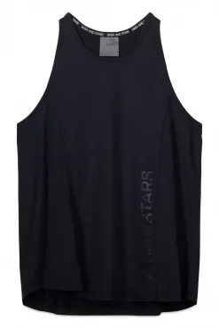 Dash and Stars T-Shirts-Camiseta preta de microfibra halter única preto