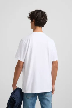 Silbon T-Shirts-Camiseta raquete meia Branco