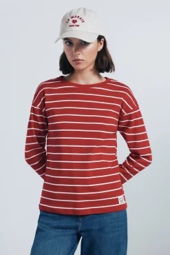 Springfield T-Shirts-Camiseta riscas de marinheiro vermelho