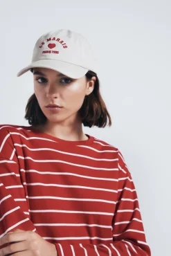 Springfield T-Shirts-Camiseta riscas de marinheiro vermelho