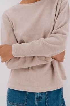 Cortefiel T-Shirts-Camiseta riscas em chenille Subiu