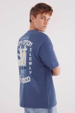 Springfield T-Shirts-Camiseta Saquê azul