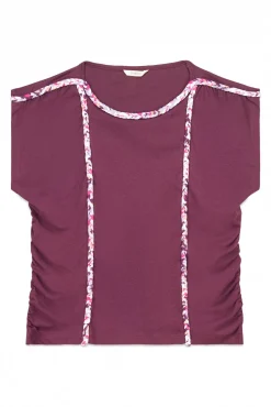 Slowlove T-Shirts-Camiseta trançada franzida Granada