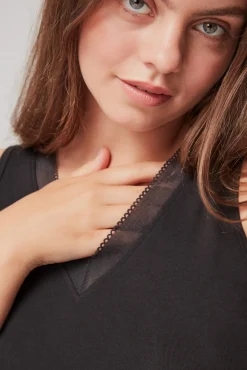 Gisela T-Shirts-Camiseta térmica EKO preto