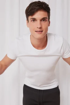 Gisela T-Shirts-Camiseta térmica hombre manga corta branco