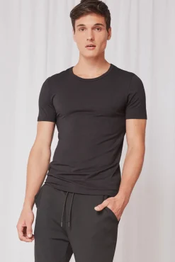 Gisela T-Shirts-Camiseta térmica hombre manga corta preto