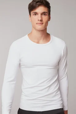 Gisela T-Shirts-Camiseta térmica manga larga hombre branco