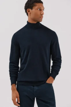 Cortefiel Camisolas-Camisola algodão caxemira gola alta Azul