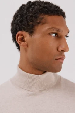 Cortefiel Camisolas-Camisola algodão caxemira gola alta Tostado