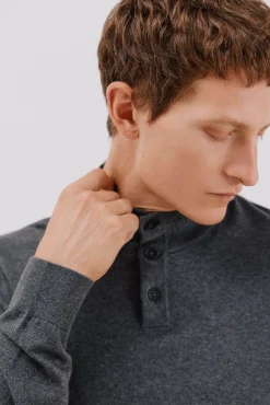 Cortefiel Camisolas-Camisola algodão caxemira gola alta Cinzento