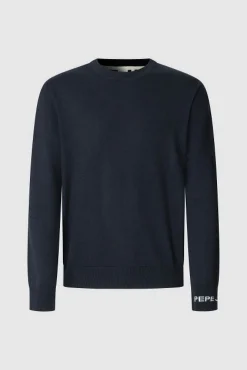 Pepe Jeans Camisolas-Camisola André com gola redonda azul