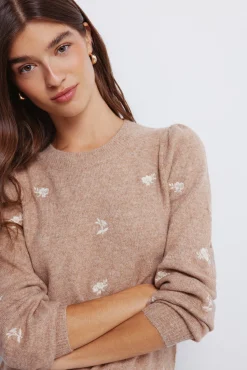 Springfield Camisolas-Camisola bordado com flores cru