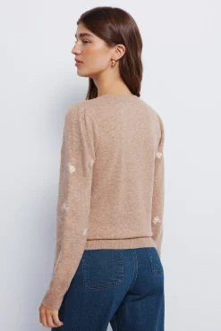 Springfield Camisolas-Camisola bordado com flores cru