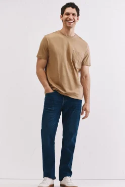 Cortefiel T-Shirts-Camisola básica com bolso Tostado