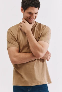 Cortefiel T-Shirts-Camisola básica com bolso Tostado