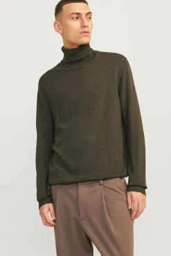 Jack & Jones Camisolas-Camisola básica de gola alta verde