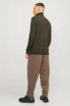 Jack & Jones Camisolas-Camisola básica de gola alta verde