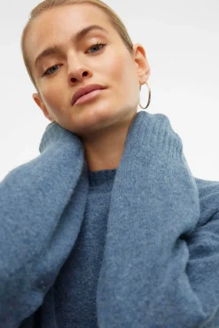 Vero Moda Curve Camisolas-Camisola básica de malha Azul