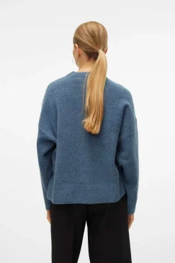 Vero Moda Curve Camisolas-Camisola básica de malha Azul